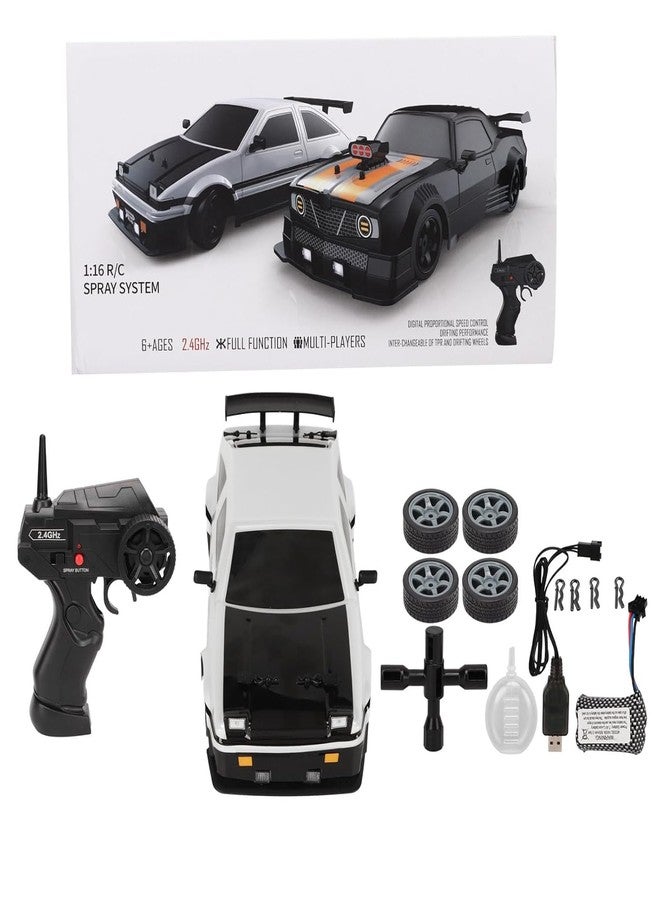 KING FORU Remote Control Car, RC Drift Car with 4 Wheel Drive, 1/16 2.4 GHz Simulated RC Drift Car Toy with 2 Sets of Tyres for Boys and Girls - Image 1